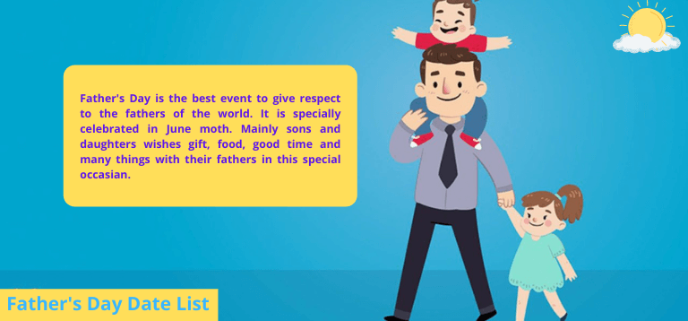 Father's Day Date List